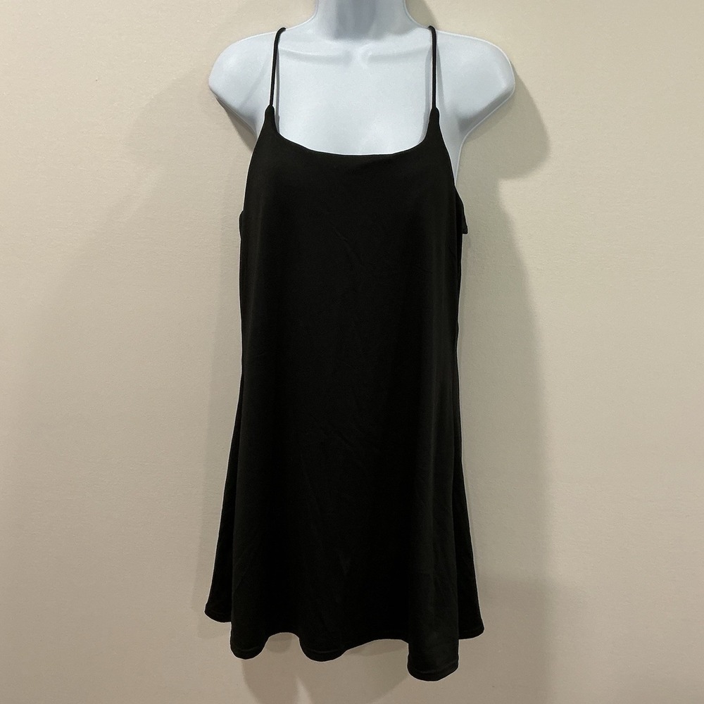 New In Sport Athletic Dress Romper Built In Shorts Black Large Pickleball Tennis
